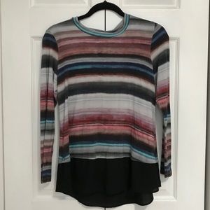 Karen Kane Women’s Long Sleeve Striped Shirt